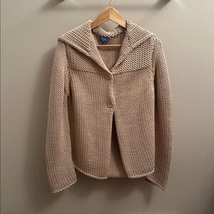 Escada Cream Knit Cardigan 100% CO Baumwool/Cotton Women’s SZ L